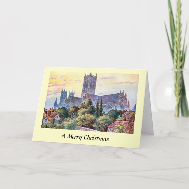 Carte de Noël - Cathédrale de Lincoln (Devant)