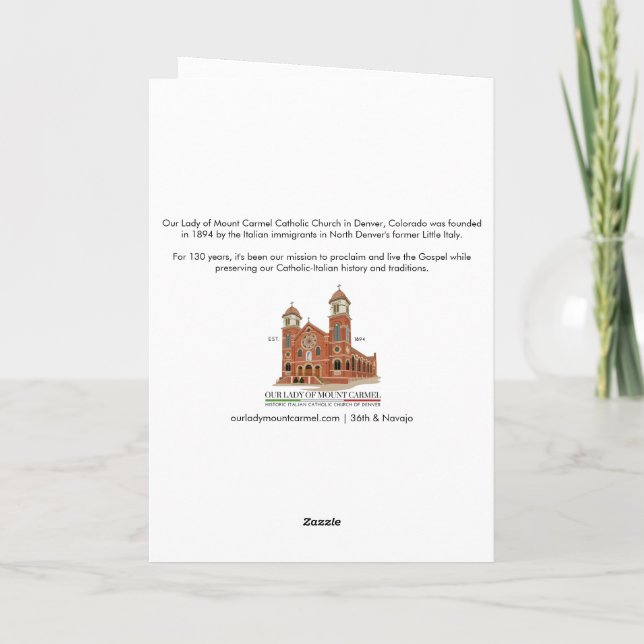 Carte de Noël catholique Buon Natale (Dos)