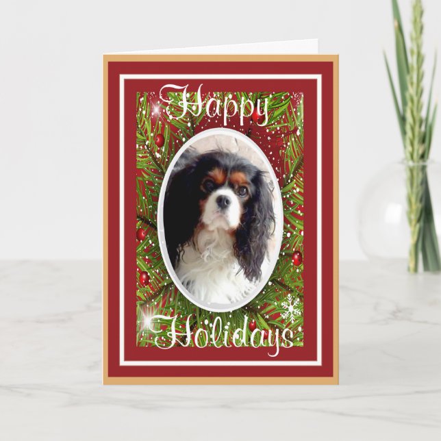Carte de Noël Cavalier King Charles Spaniel (Devant)