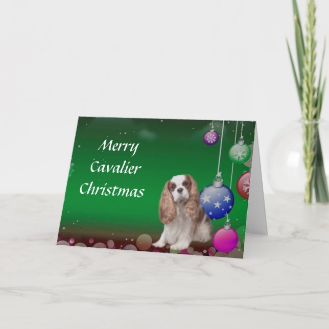 Carte de Noël Cavalier King Charles Spaniel (Devant)