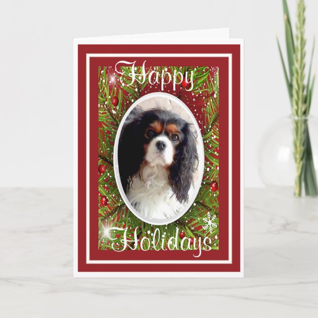 Carte de Noël Cavalier King Charles Spaniel (Devant)
