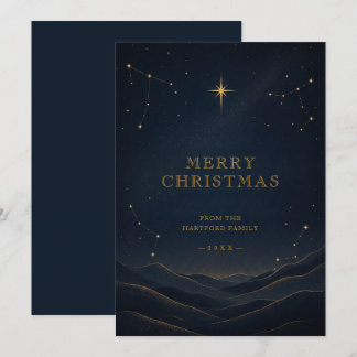 Carte de Noël Céleste Moderne Or TMF26