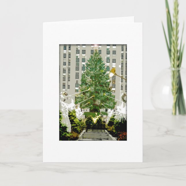 Carte de Noël centrale d'arbre de Noël de (Devant)