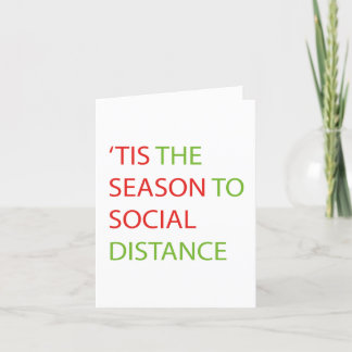 Carte de Noël 'C'est la saison de la distance soci
