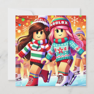 Carte de Noël chaleureuse pour filles Ados de Robl