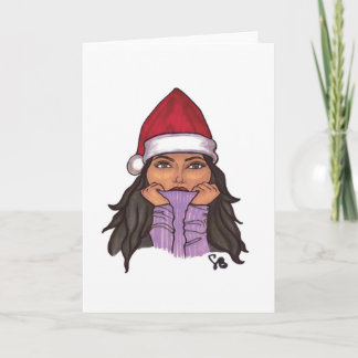 Carte de Noël - chandail fille