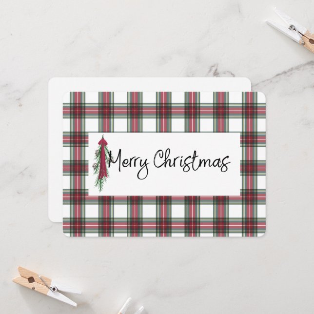 Carte de Noël chargée (Devant/Arrière en situation)