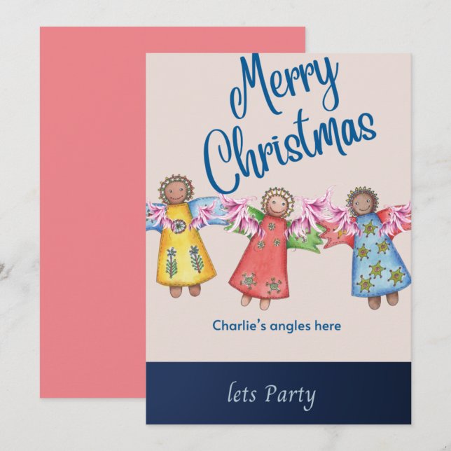 Carte de Noël Charlie's Angles (Devant / Derrière)