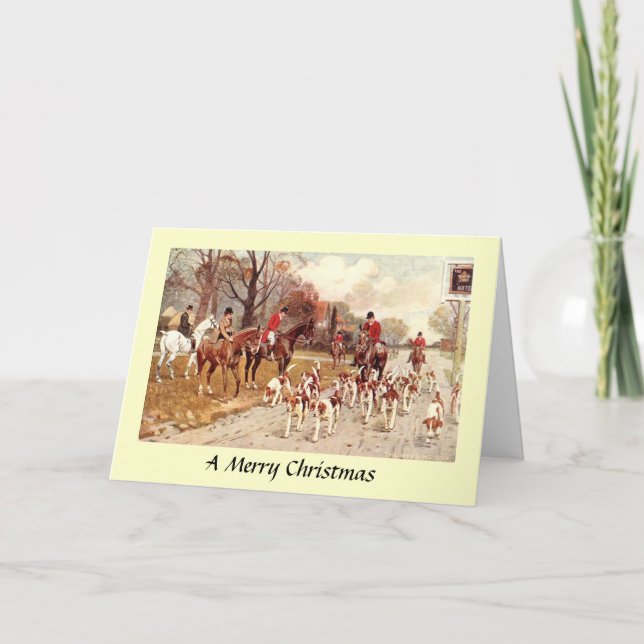 Carte de Noël - Chasse au renard (Devant)
