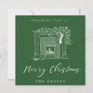 Carte de Noël Cheminée des Fêtes