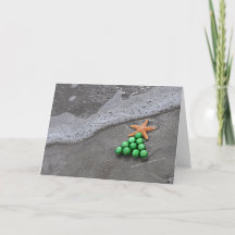 Carte de Noël chic de plage