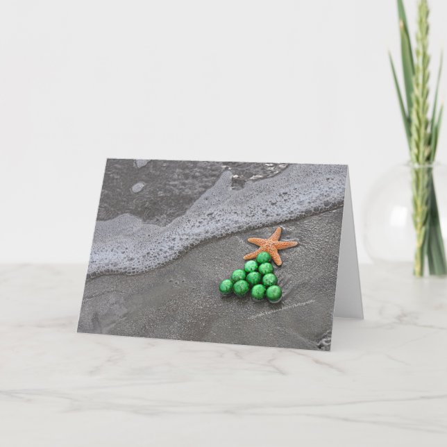Carte de Noël chic de plage (Devant)