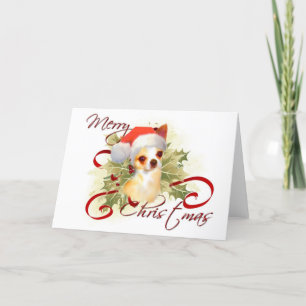 Carte de Noël Chihuahua