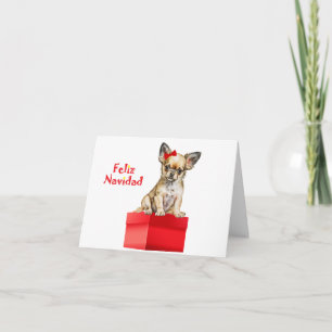 Carte de Noël Chihuahua Puppy