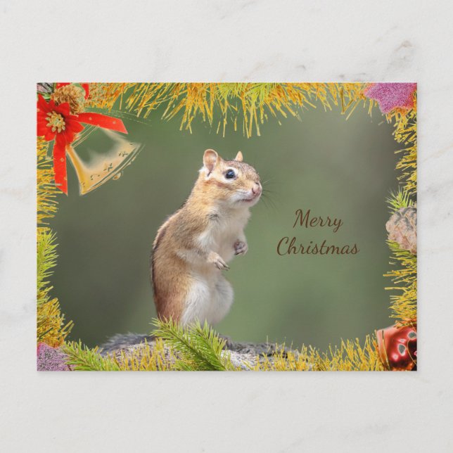 Carte de Noël Chipmunk (Devant)