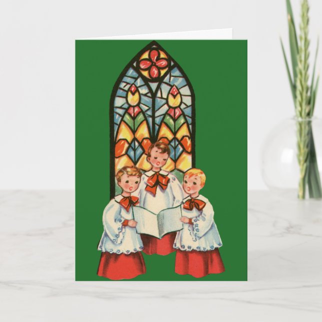 Carte de Noël : Choeur vintage (Devant)
