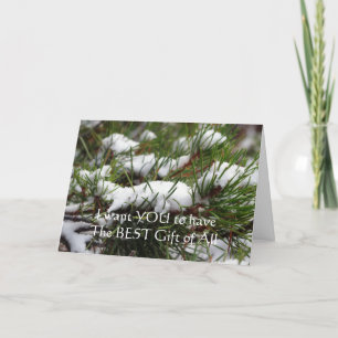 Carte de Noël chrétienne avec message évangélique