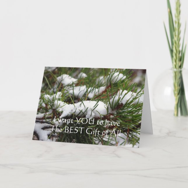 Carte de Noël chrétienne avec message évangélique (Devant)