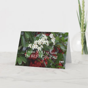 Carte de Noël chrétienne avec message évangélique