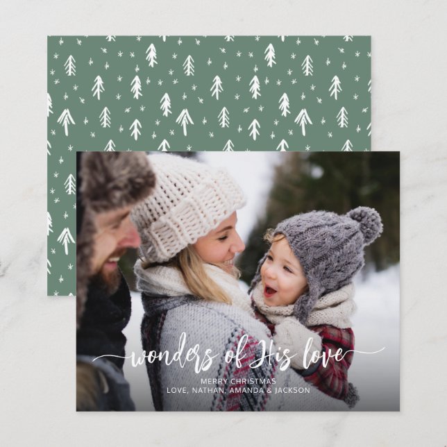 Carte de Noël chrétienne religieuse (Devant / Derrière)