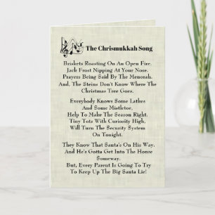 Carte de Noël Chrismukkah Song