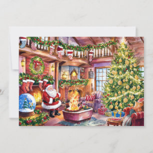 Carte de Noël classique en aquarelle #6
