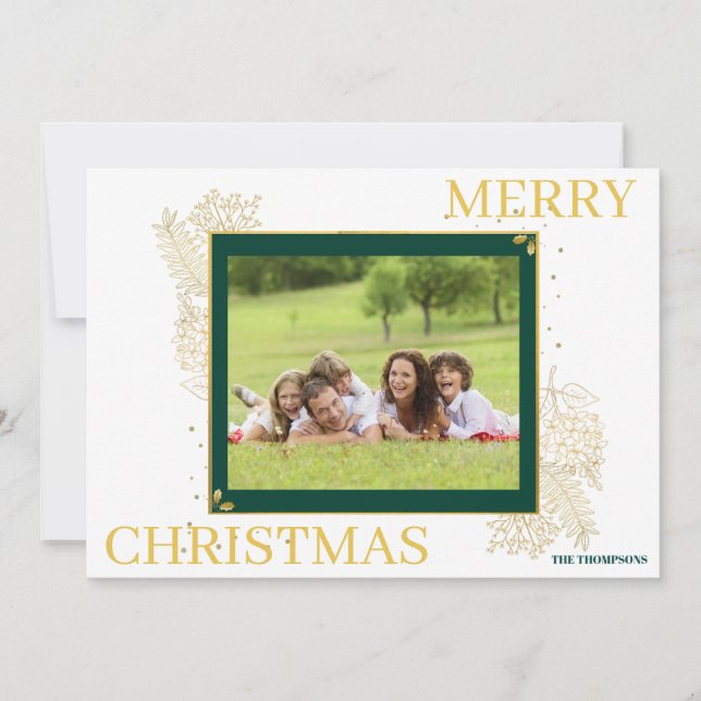 Carte de Noël classique Joyeux (Devant)