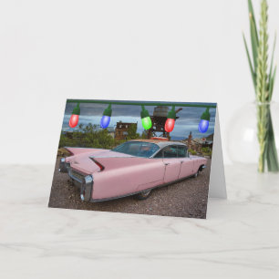 CARTE DE NOËL CLASSIQUE ROSE CADDY CLASSIQUE