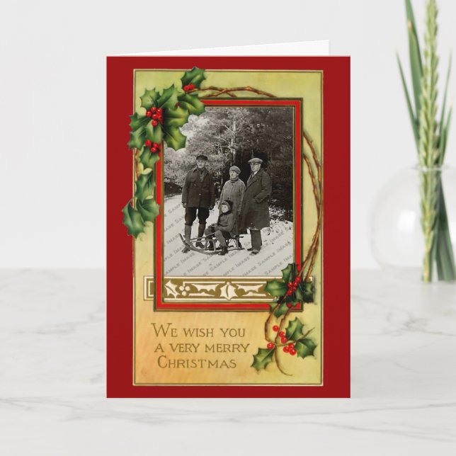 Carte de Noël classique vintage (Devant)