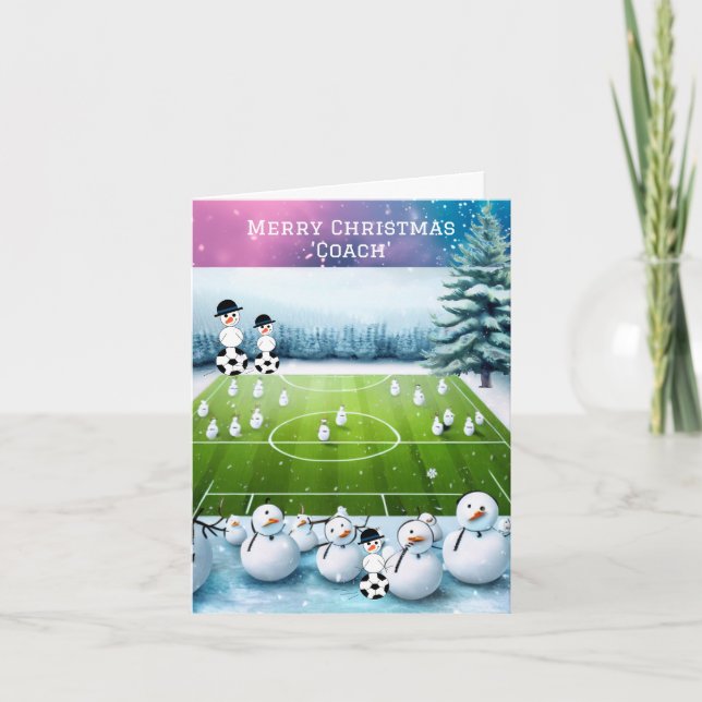 Carte de Noël Coach Snowmen (Devant)