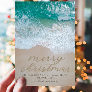 Carte de Noël Coastal Beach
