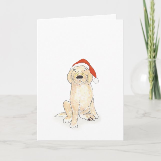 Carte de Noël Cockerpoo (Devant)