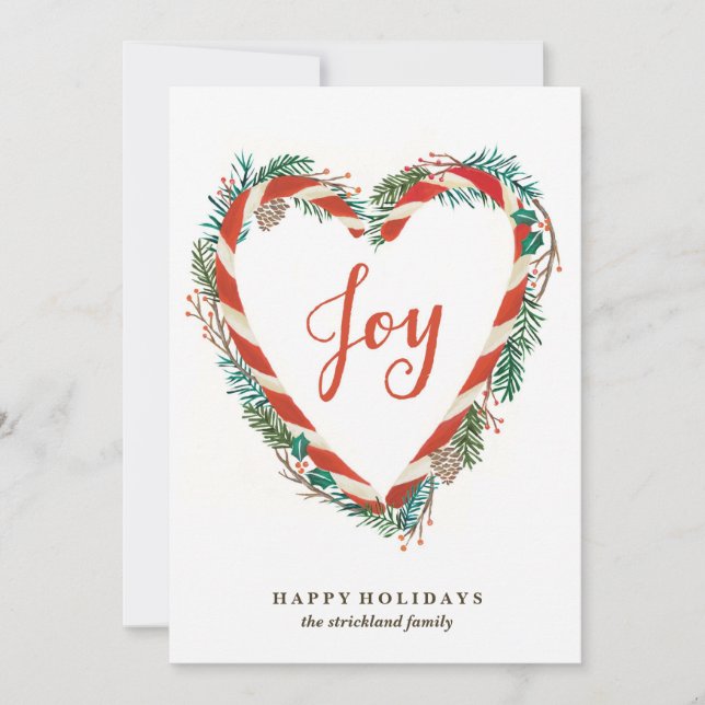Carte de Noël Coeur sucre de canne (Devant)