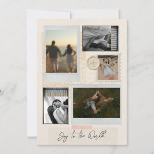 Carte de Noël Collage de Voyage Familial « Joyeux 