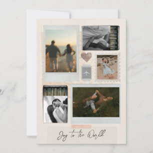 Carte de Noël Collage de Voyage Familial « Joyeux 
