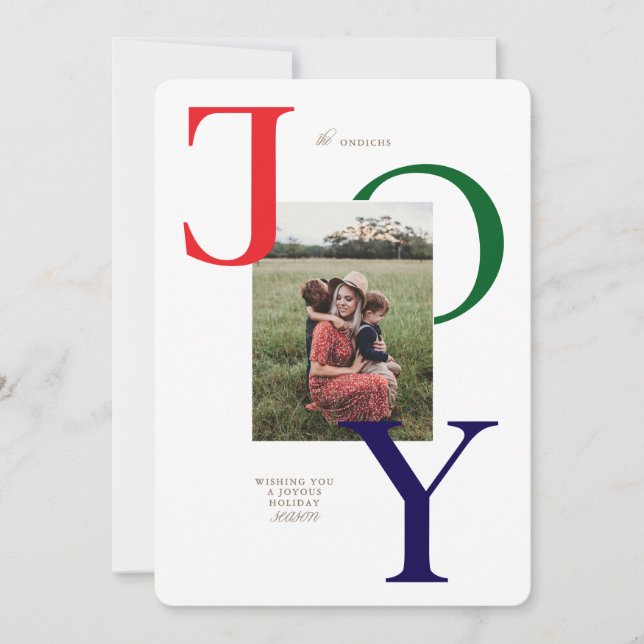 Carte de Noël colorée Big Joy (Devant)