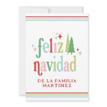 Carte de Noël colorée Feliz Navidad