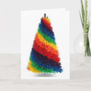 Carte de Noël colorée multi d'arc-en-ciel de