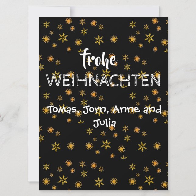 Carte de Noël Conciliation Frohe Wiihnachten (Devant)