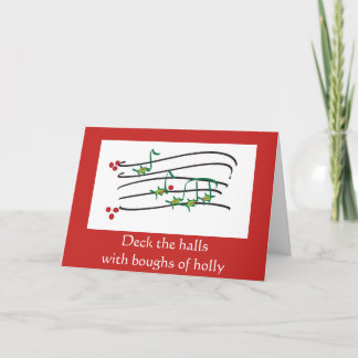 Carte de Noël contemporaine Holly 2