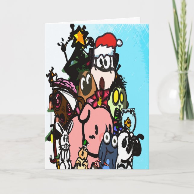 Carte de Noël contre la cruauté envers les animaux (Devant)