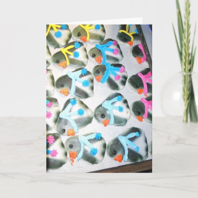 Carte de Noël « Cookies de Pingouin » #3 (Devant)