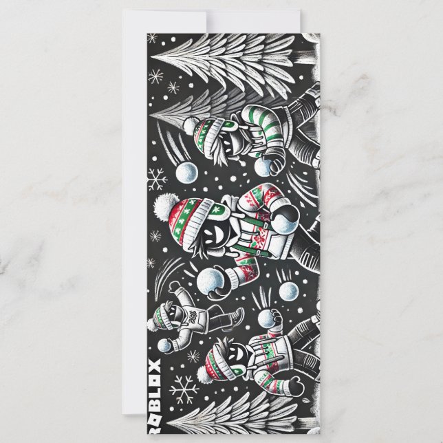 Carte de Noël Cool de Robloxo pour garçons (Devant)