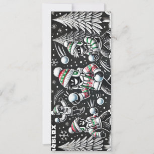 Carte de Noël Cool de Robloxo pour garçons
