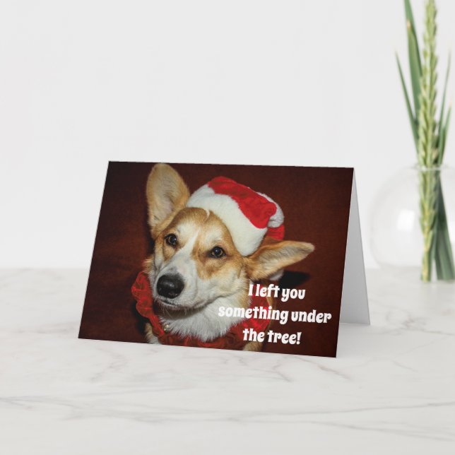 Carte de Noël Corgi (Devant)