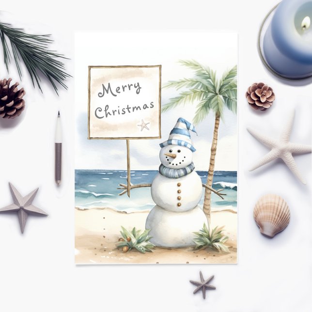 Carte de Noël côtière personnalisable (Créateur téléchargé)