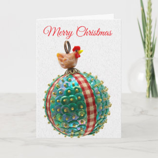 Carte de Noël Country Chicken