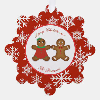 Carte de Noël Couple en pain d'épices