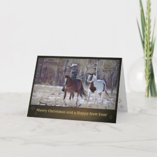 Carte de Noël "Cowboy"