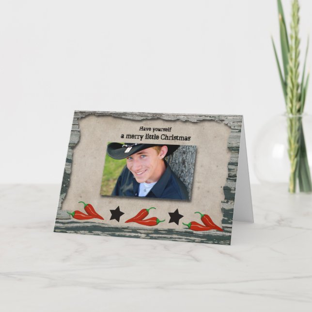Carte de Noël Cowboy (Devant)